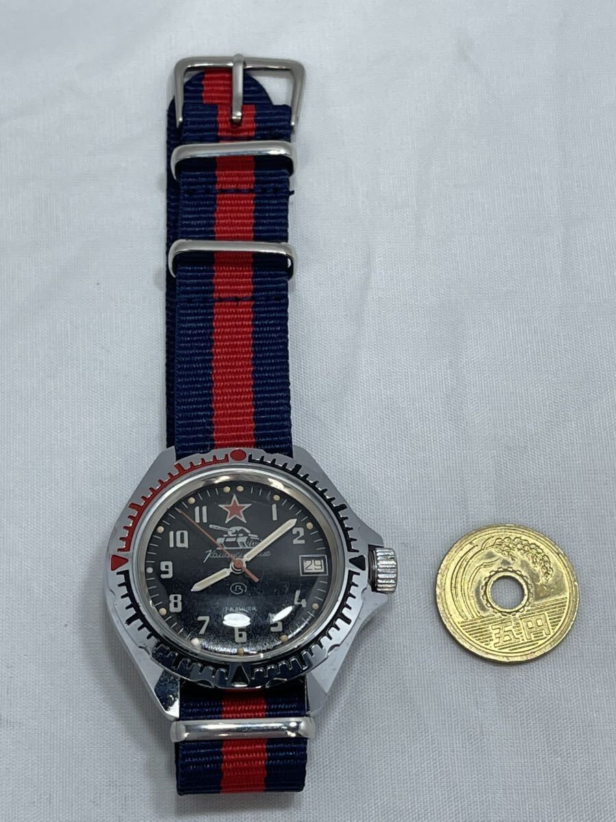 【ジャンク】腕時計 VOSTOK ボストーク 旧ソ連軍 / アンティーク/ メンズ/ ダイバー/自動巻き/ロシア製/ ミリタリーウォッチ の画像5