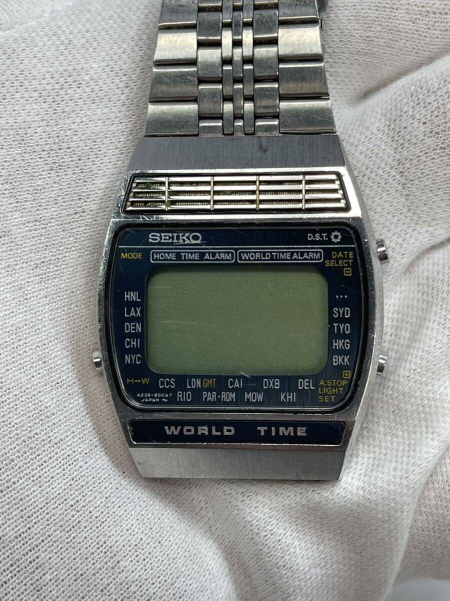 【ジャンク】腕時計 CASIOカシオトロン・セイコー ワールドタイム・シチズン ベガ / アンティーク/ メンズ/ デジタル/ 日本製/4点セットの画像6