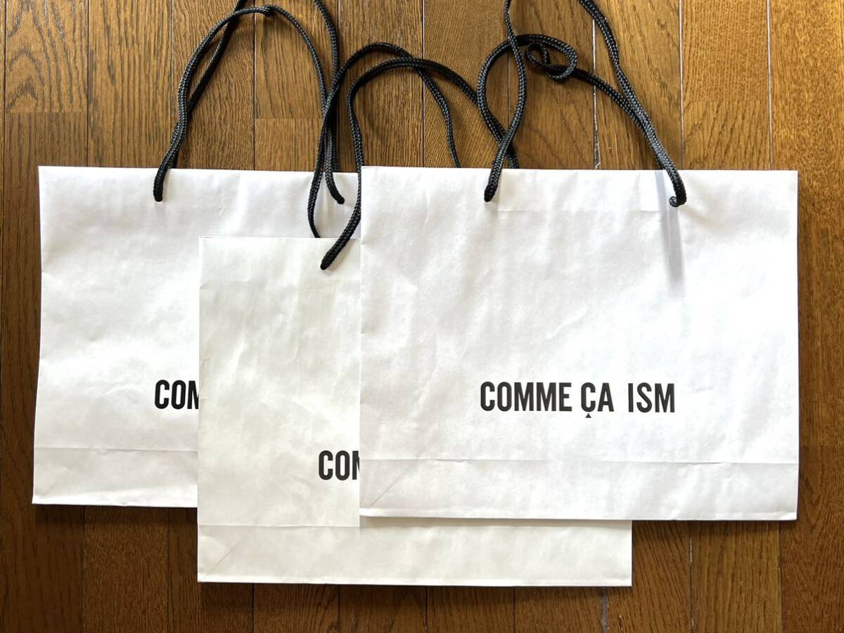 [USED] コムサイズム ショップ袋 3点 セット 白 紙袋 COMME CA ISM 無地 ロゴ シンプル エコバッグ ショッパー 手提げ袋 収納 ※簡易包装_画像8