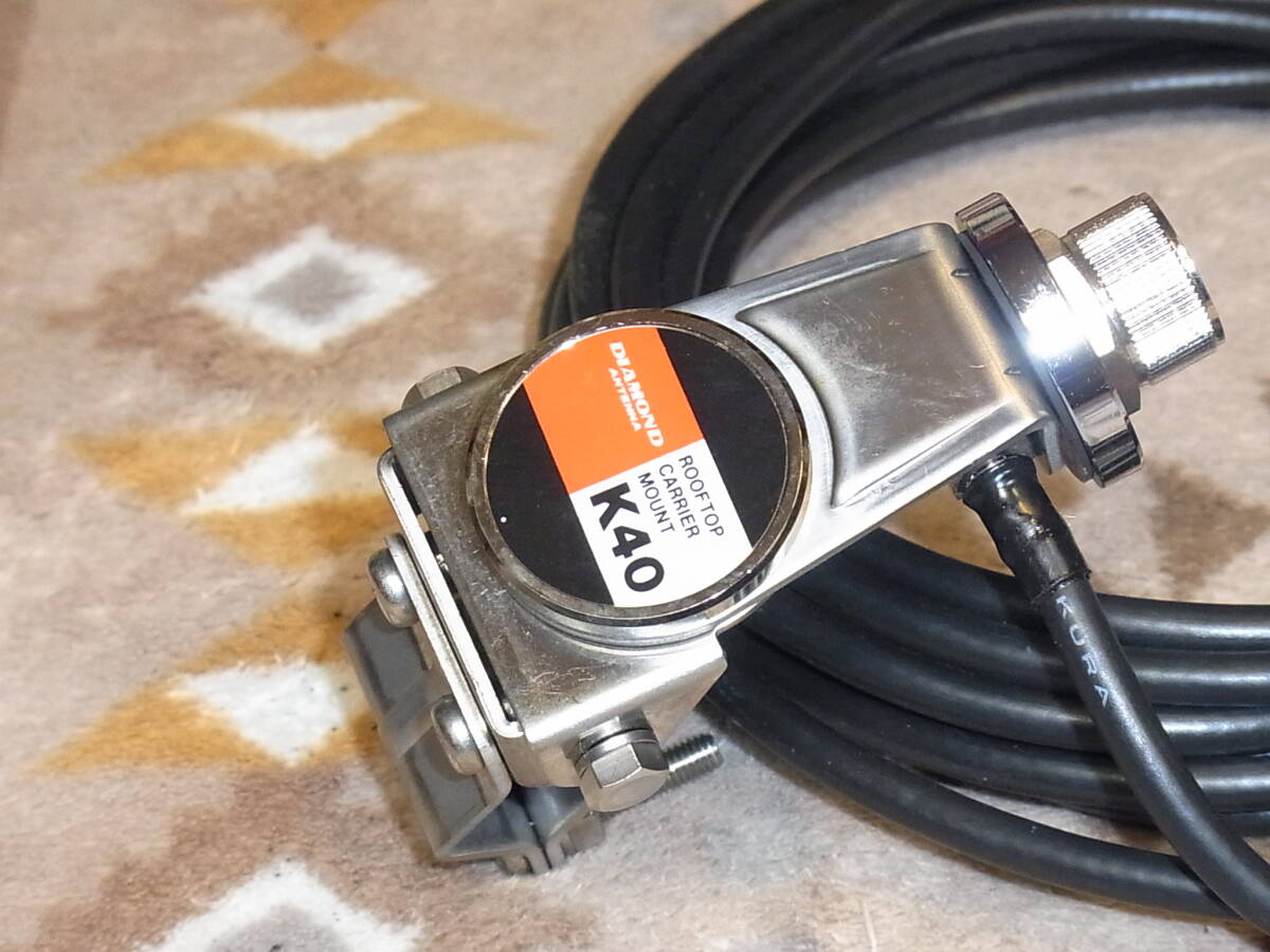 フジクラ 3,5D-QEFB ケーブル付きダイアモンドアンテナ製のルーフトップ基台 K40 未使用品の画像2
