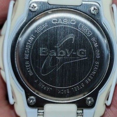 美品　カシオ　baby-G BGM-098 レディース　キッズ　腕時計　1955　Casio　ホワイト　デジタル　G'MIX