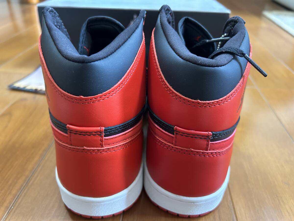 【未使用品】AIR JORDAN 1 RETRO (BLACK/VARSITY RED) US 9 BRED エア ジョーダン 1 レトロ（黒赤） 27.0cm 2001年_画像5