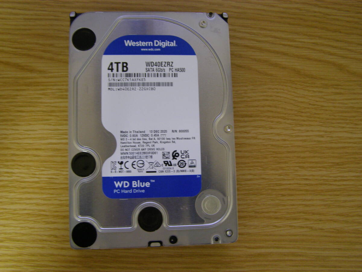 Western Digital WD40EZRZ-RT2 [4TB/3.5インチ内蔵ハードディスク] [5400rpm] WD Blue/SATA 6Gb/s接続 中古品②の画像1