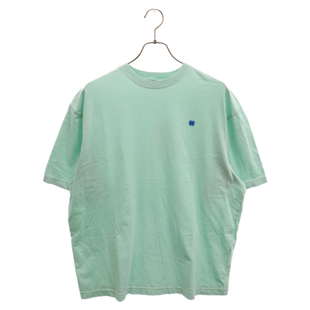 Acne Studios アクネ スティディオス Face ロゴクルーネック半袖Tシャツ グリーン FX-UK-TSHI000151_画像1