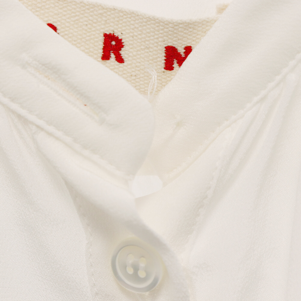 MARNI マルニ 23SS White Silk Long Sleeved Shirt シルク ロングスリーブ ブラウス 長袖シャツ ホワイト CAMA0529A1 UTSF72 レディース_画像3