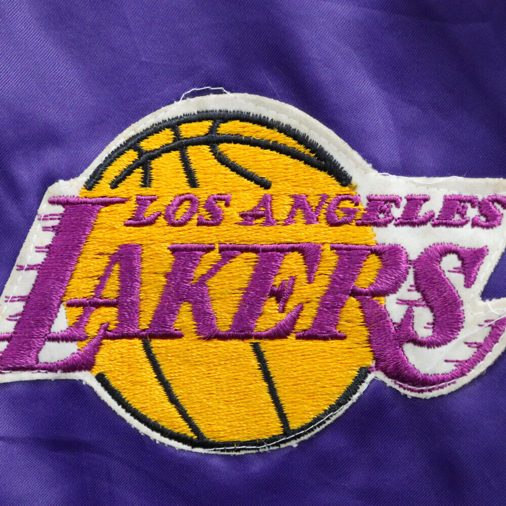 Chalk Line チョークライン 90S VINTAGE ヴィンテージ LAKERS レイカーズ ロゴパッチ ナイロンバーシティジャケット スタジャン パープル_画像5