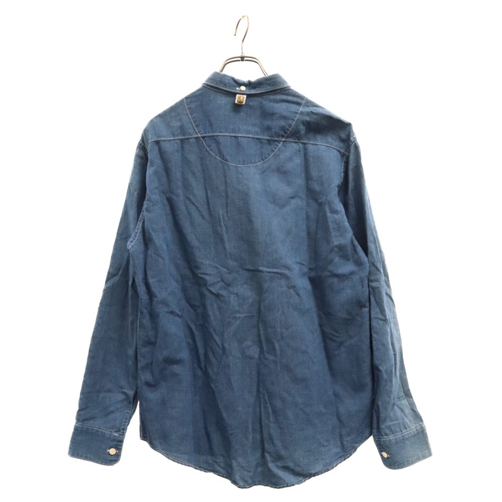 VISVIM ヴィスヴィム 13SS CRAVAT SHIRT CHAMBRAY コットン リネン デニム コーデュロイ 長袖シャツ ブルー/イエロー 0113205007012_画像2