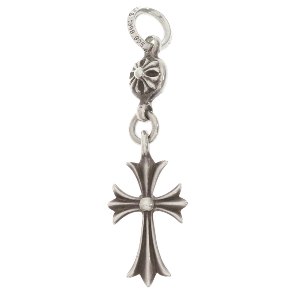 CHROME HEARTS クロムハーツ 1B TNY CH CRS 1ボールタイニーCHクロス チャーム シルバーネックレストップ_画像1