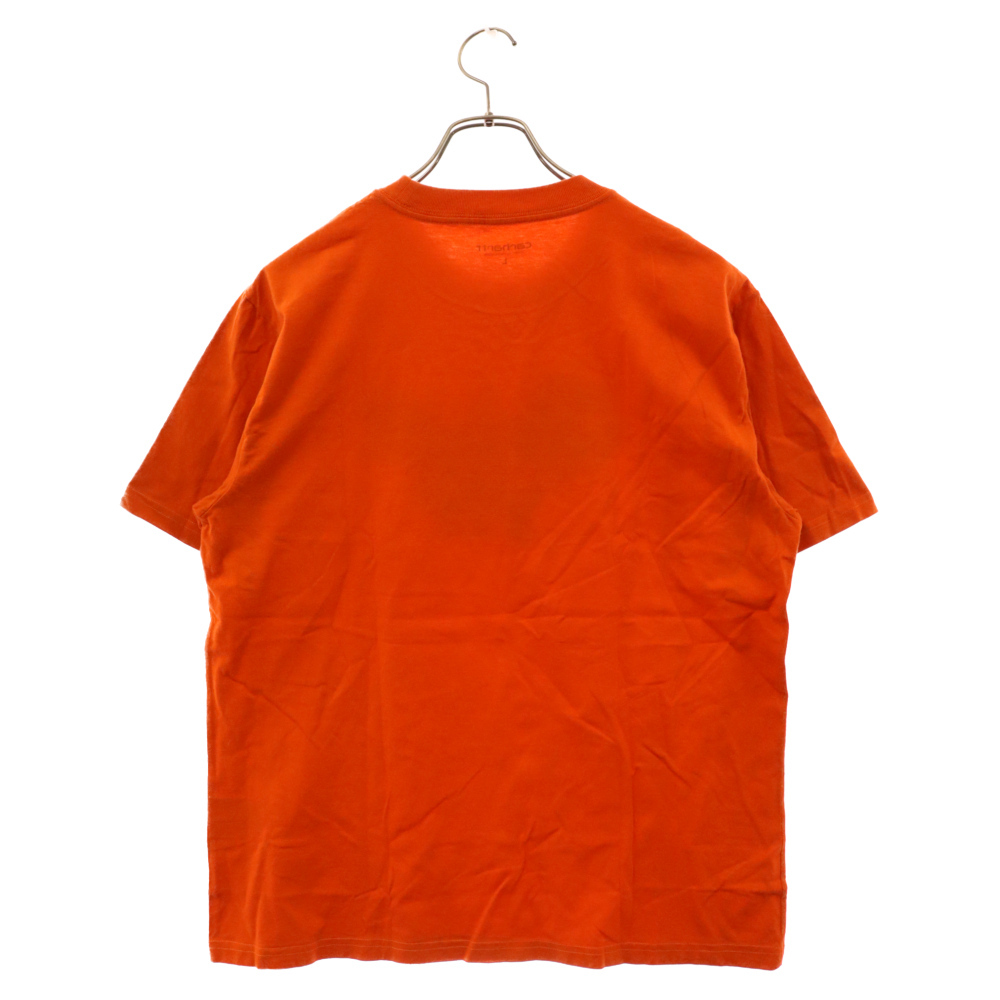 Carhartt WIP カーハート ダブリューアイピー S/S BUBBLE GUM Tee フロントロゴプリント半袖Tシャツ オレンジ_画像2