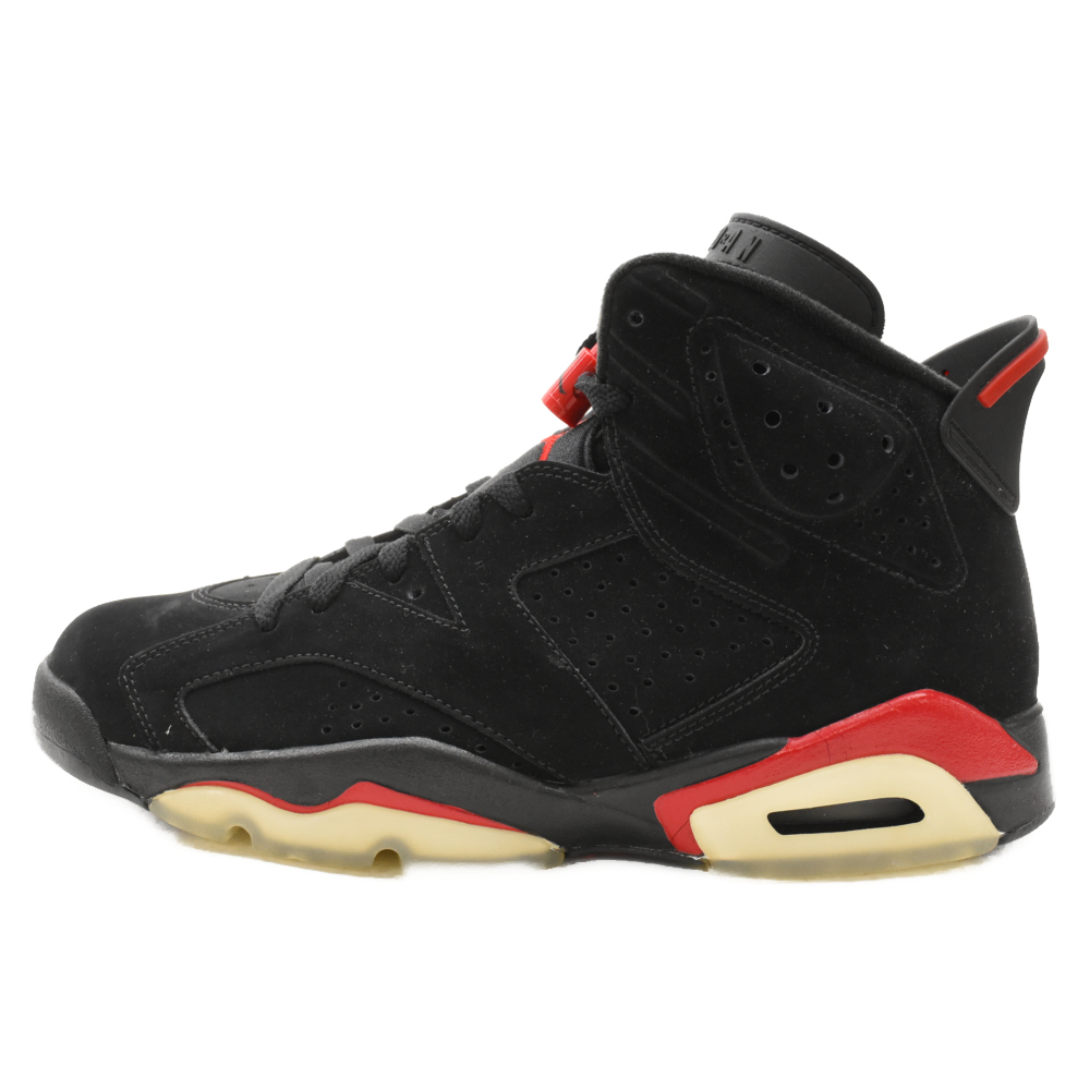 NIKE ナイキ 観賞用 09年製 AIR JORDAN 6 RETRO エアジョーダン6 レトロ ハイカットスニーカー ブラック レッド US8.5/26.5cm 384664-061_画像1