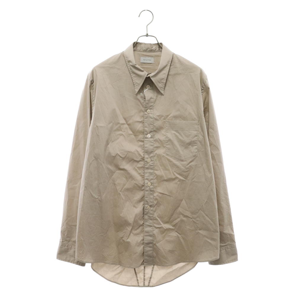 BED J.W. FORD ベッドフォード Standerd blouse スタンダード ブラウス 長袖シャツ ブラウン 21SS-B-BL06_画像1