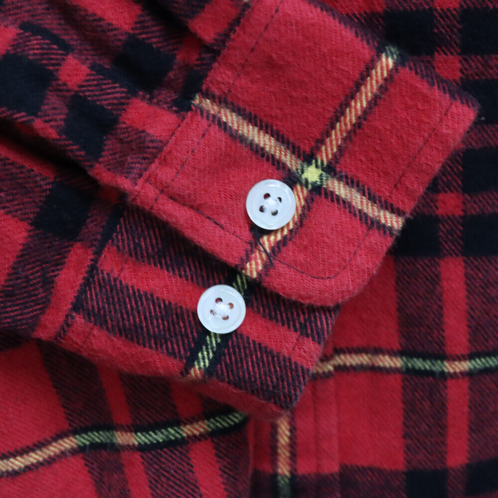 SUPREME シュプリーム 16AW Tartan Plaid Flannel Shirt タータンチェック ボタン長袖シャツ レッド_画像5