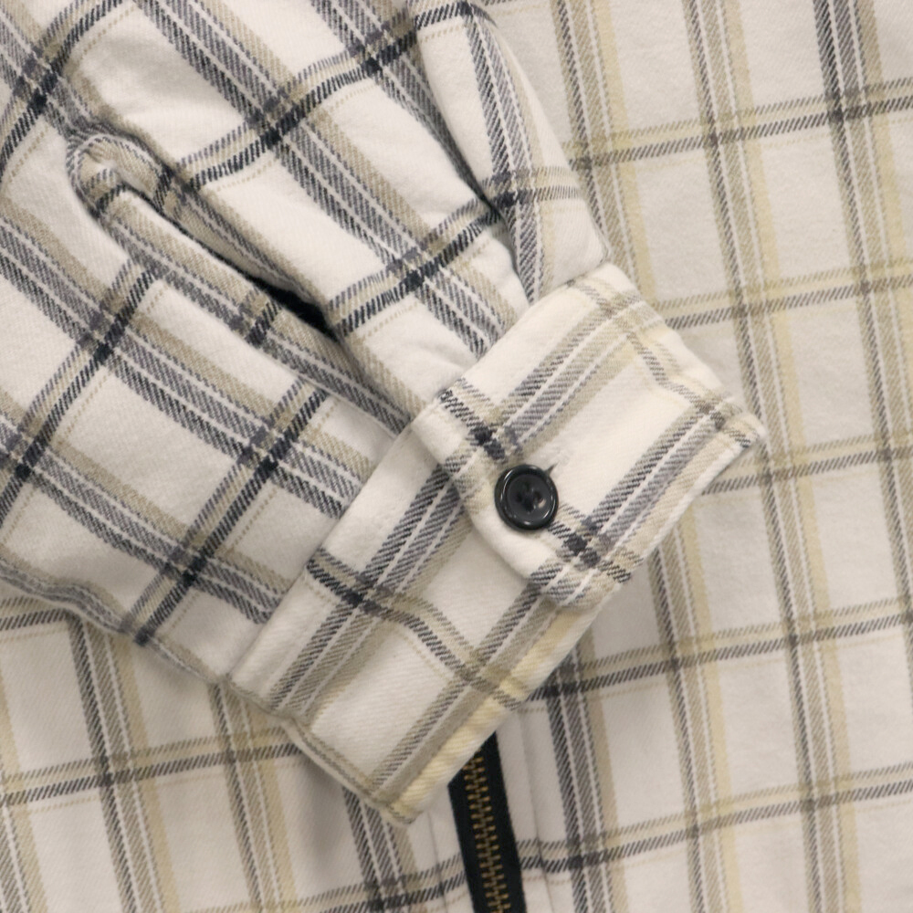 シュプリーム 23AW×Dickies Plaid Hooded Zip Up Shirt プレードフーデッドジップアップシャツ チェックシャツジャケット ホワイト_画像5