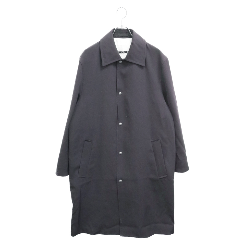 JIL SANDER ジルサンダー 23AW WARDROBE W SPORT COAT ワードローブステンカラーコート ウールギャバ J23AA0006 ネイビー_画像1