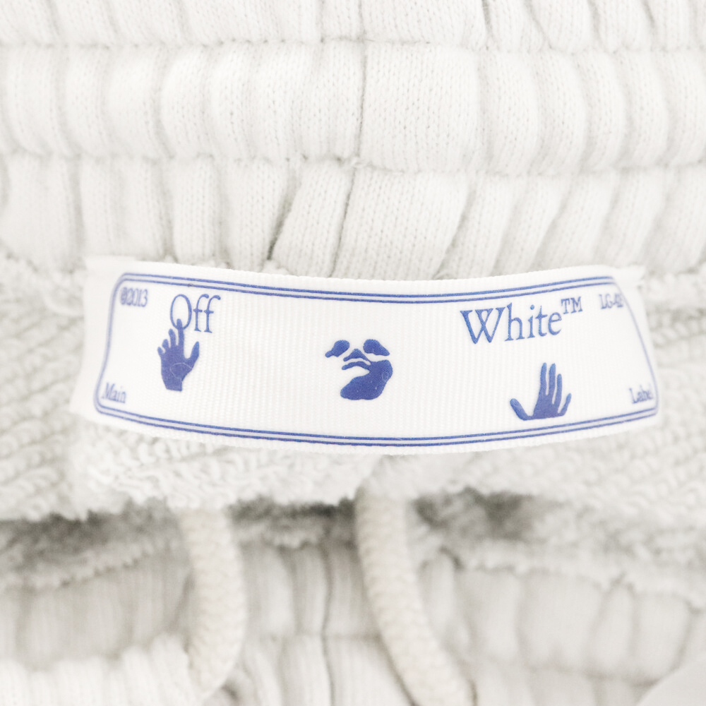 OFF-WHITE オフホワイト Jogging Pants In Cotton OWCH008S21JER003 レッグテープ スウェットパンツ ホワイト_画像3