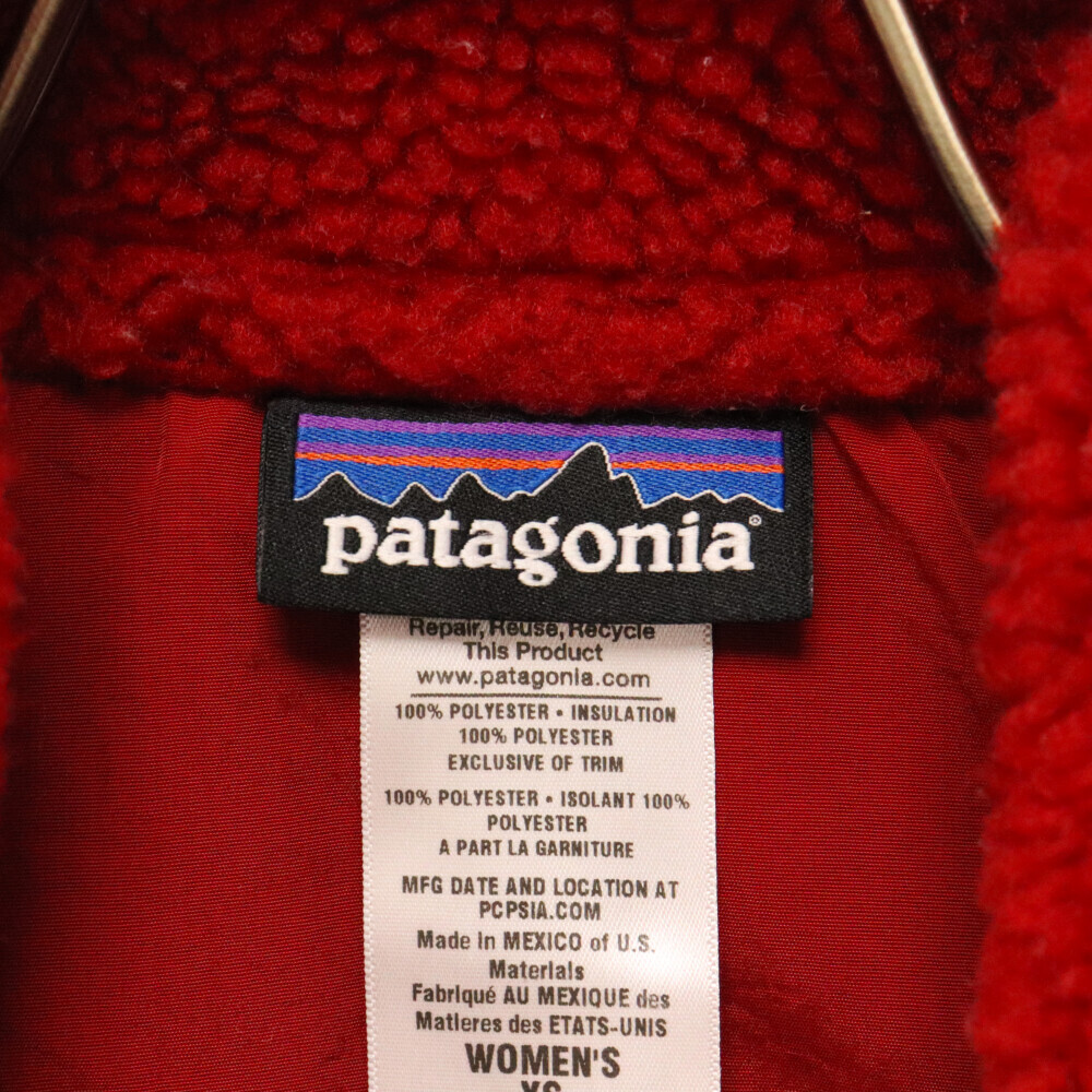 PATAGONIA パタゴニア 13AW RETRO X ボアフリース ジップアップ ベスト レッド レディース 23081FA13_画像3