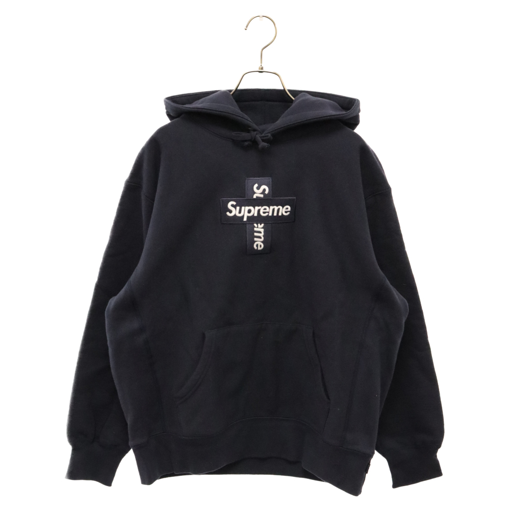 SUPREME シュプリーム 20AW Cross Box Logo Hooded Sweatshirt クロスボックスロゴ フーディープルオーバーパーカー ブラック_画像1