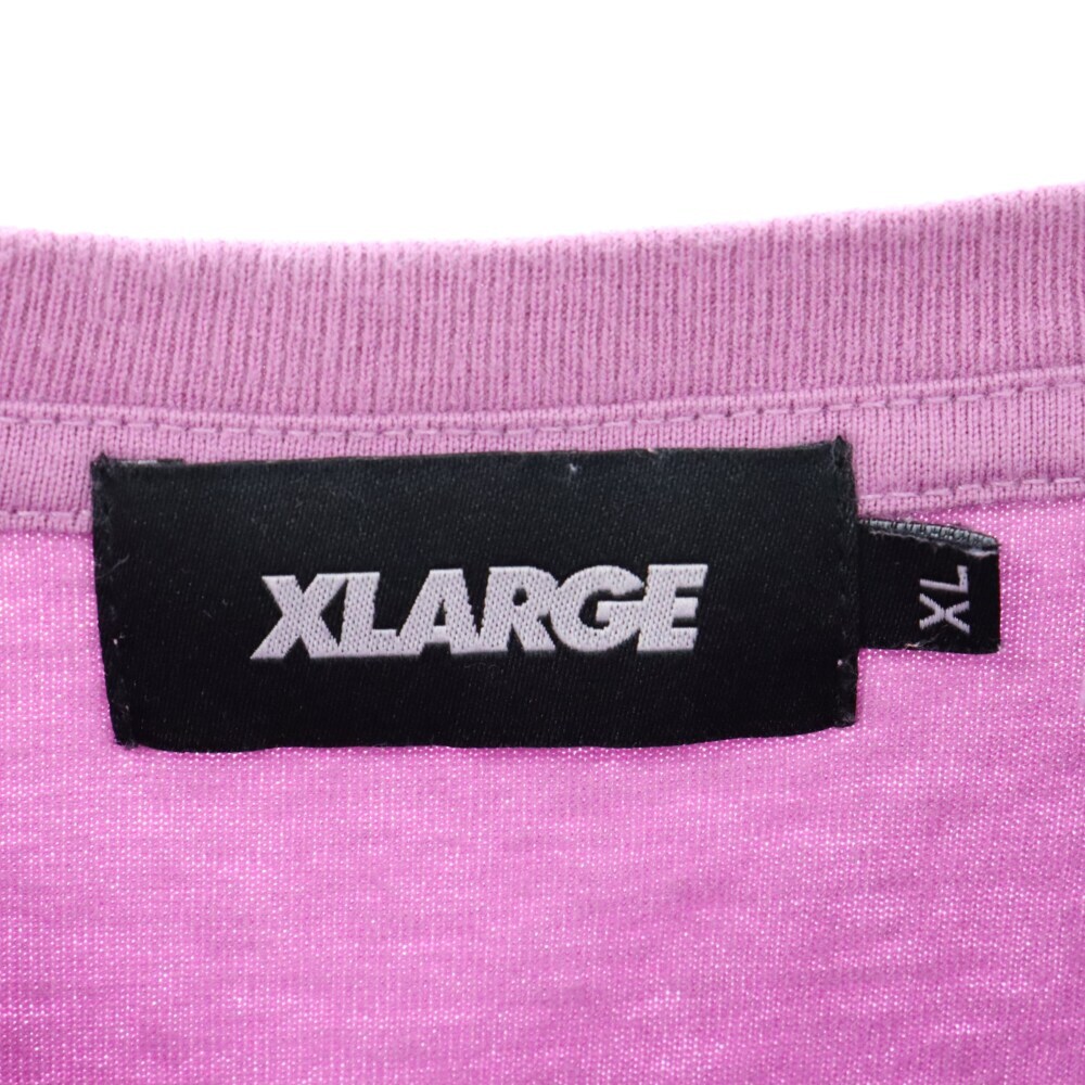 X-LARGE エクストララージ L/S TEE BUFF ロゴプリント クルーネック 長袖Tシャツ カットソー ピンク 101229011018_画像5