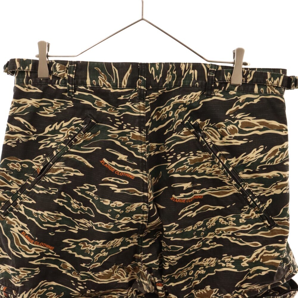 X-LARGE エクストララージ Camo Cargo Pants カモフラ カーゴパンツ カーキ 101222031008_画像3