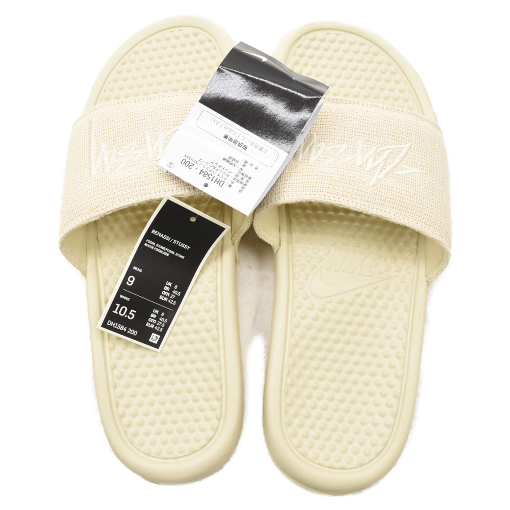 NIKE ナイキ 21SS × STUSSY BENASSI Slide Sandals ステューシー ベナッシ スライド サンダル ベージュ US9/27cm DH1584-200_画像5