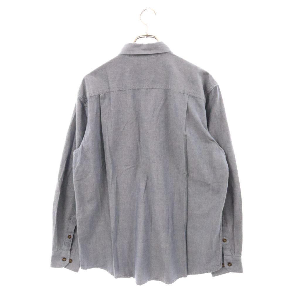 CARHARTT カーハート Chambray Long Sleeve Shirt 104368-499 ロゴパッチ ロングスリーブシャツ インディゴ_画像2