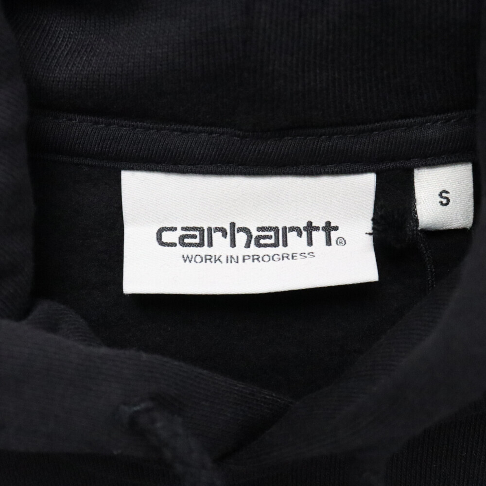 CARHARTT カーハート W HOODED SWEATSHIRT ロゴプリント スウェットパーカー フーディ ブラック I027476_画像4
