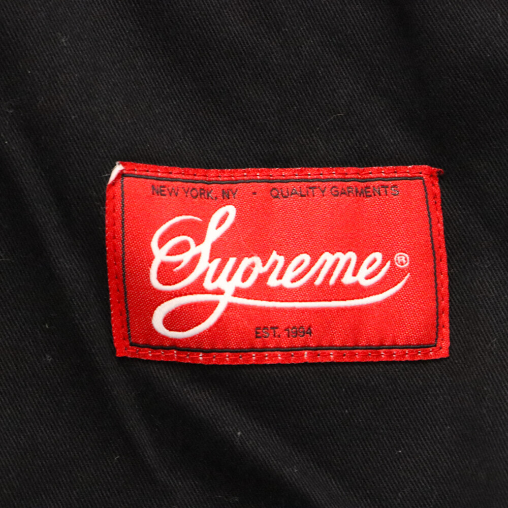 SUPREME シュプリーム 13AW Baseball Shirt ベースボールシャツ ロゴワッペン 半袖シャツ ブラック_画像5