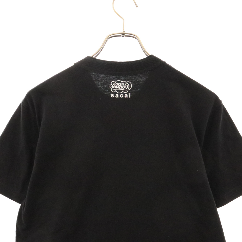 Sacai サカイ 21SS ERIC HAZE FEEL IT T-SHIRT エリックヘイズ レタリングプリント半袖Tシャツ ブラック 21-0306S_画像3