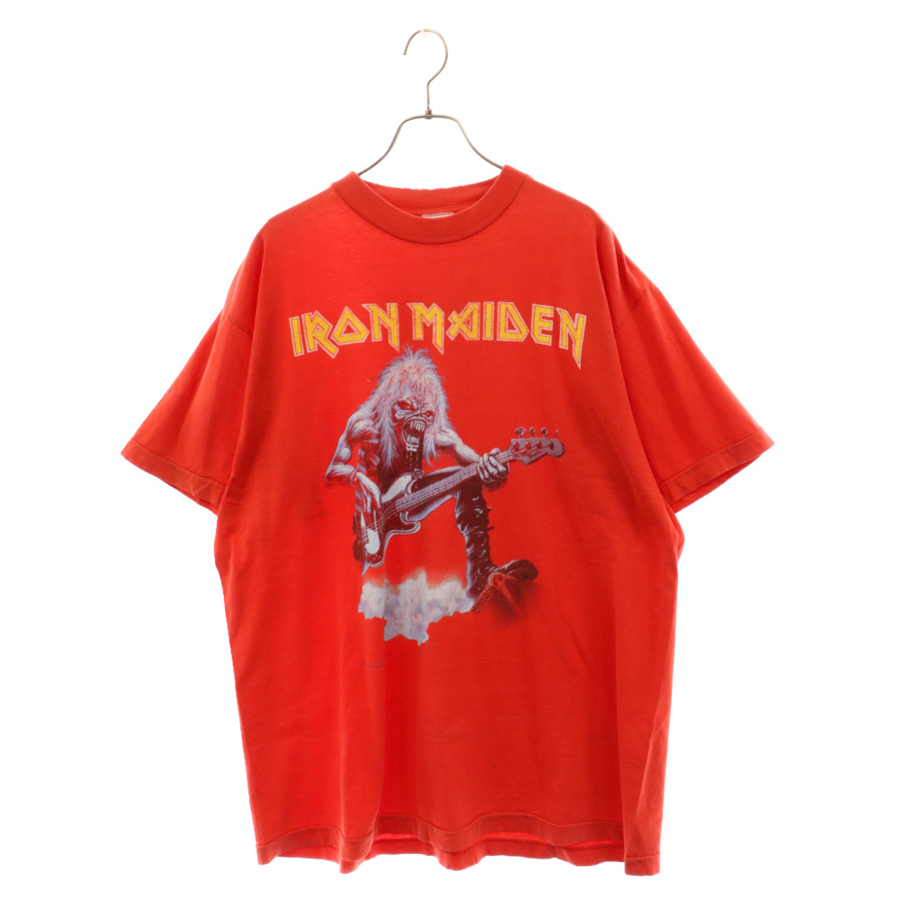 VINTAGE ヴィンテージ 90s IRON MAIDEN 1993 TOUR TEE アイアンメイデン グラフィック 両面プリント ツアー 半袖Tシャツ レッド_画像1