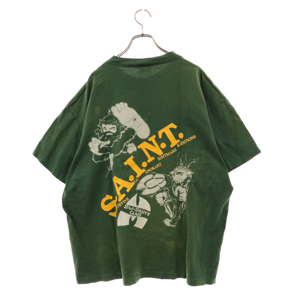 セントマイケル 24SS×ショーンウェザースプーン プリントTシャツ 半袖カットソー グリーン SM-YS8-0000-C16_画像2