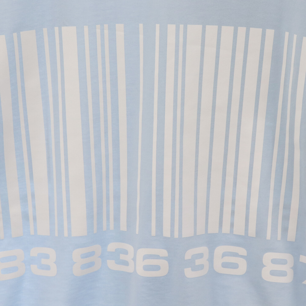 VETEMENTS ヴェトモン 22AW BIG BARCODE T-SHIRT ビッグ バーコード 半袖Tシャツ カットソー ブルー VL14TR160N_画像5