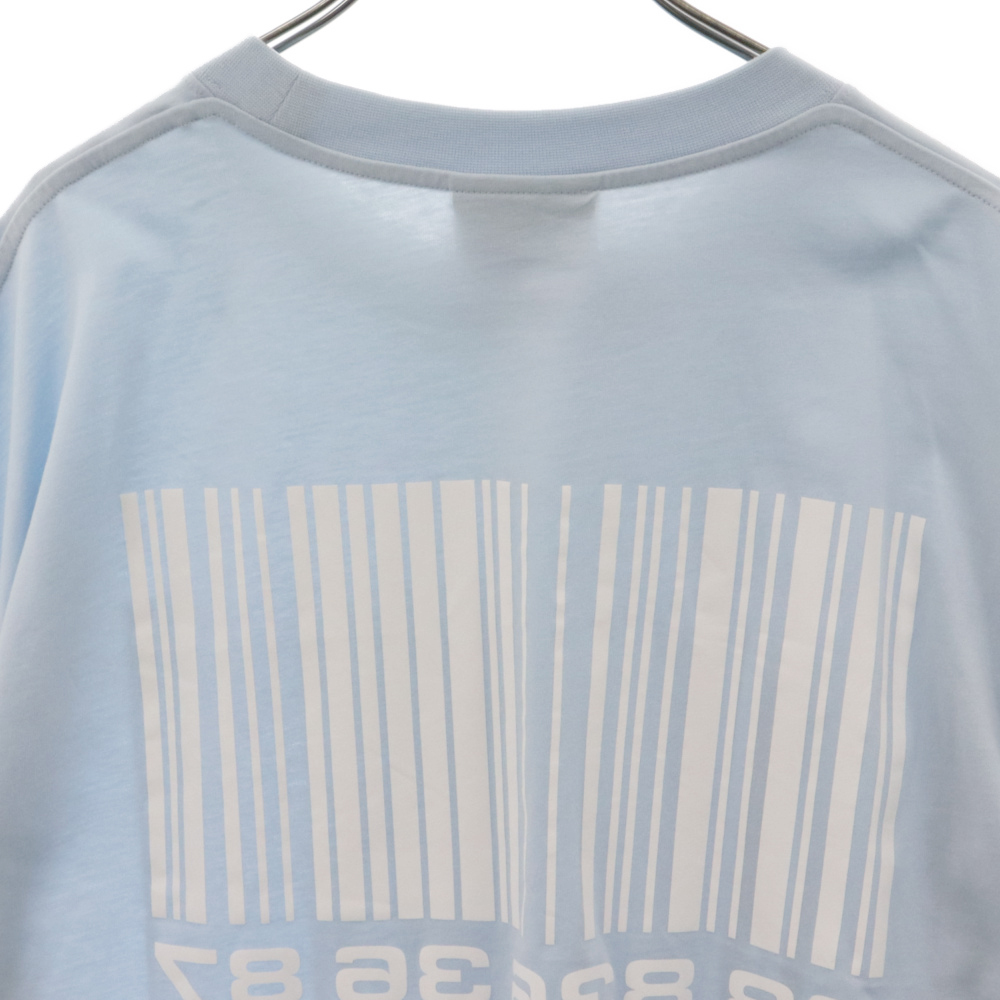 VETEMENTS ヴェトモン 22AW BIG BARCODE T-SHIRT ビッグ バーコード 半袖Tシャツ カットソー ブルー VL14TR160N_画像3