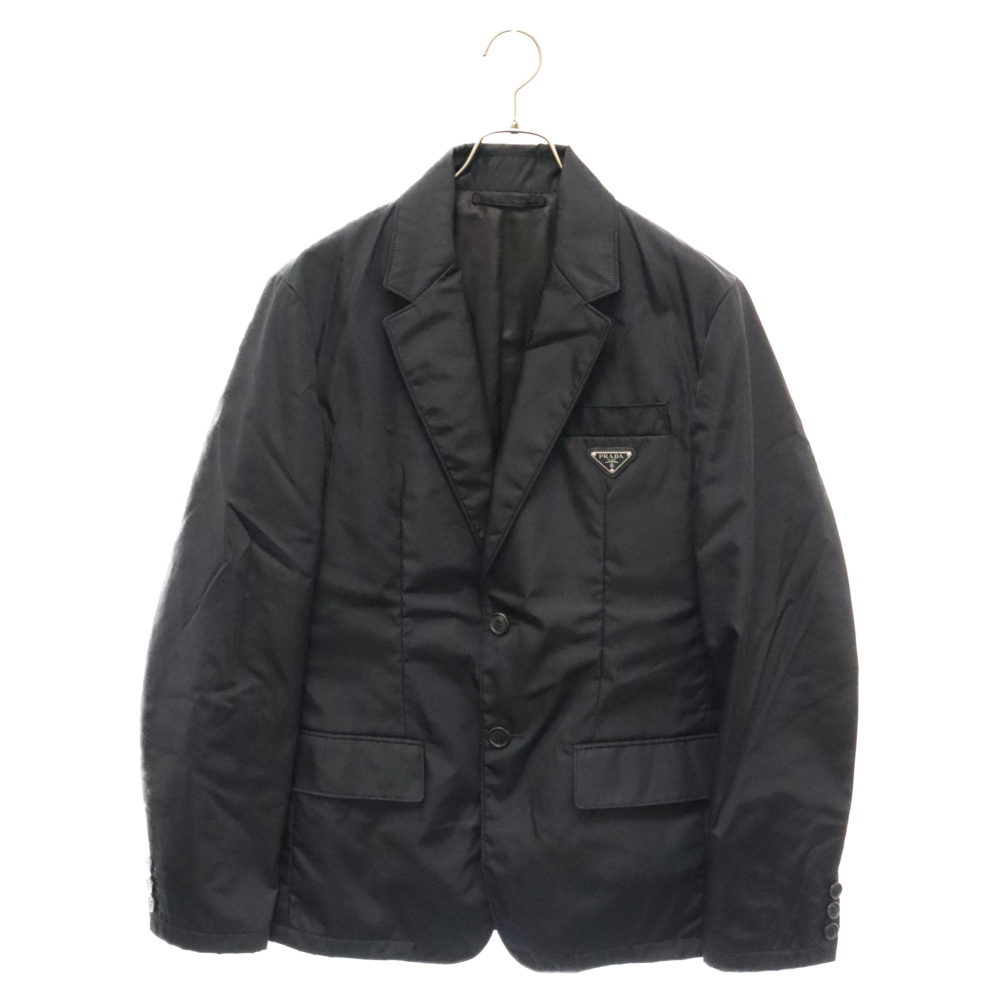 PRADA Prada Re-Nylon треугольник plate нейлон tailored jacket SD099 S202 черный 