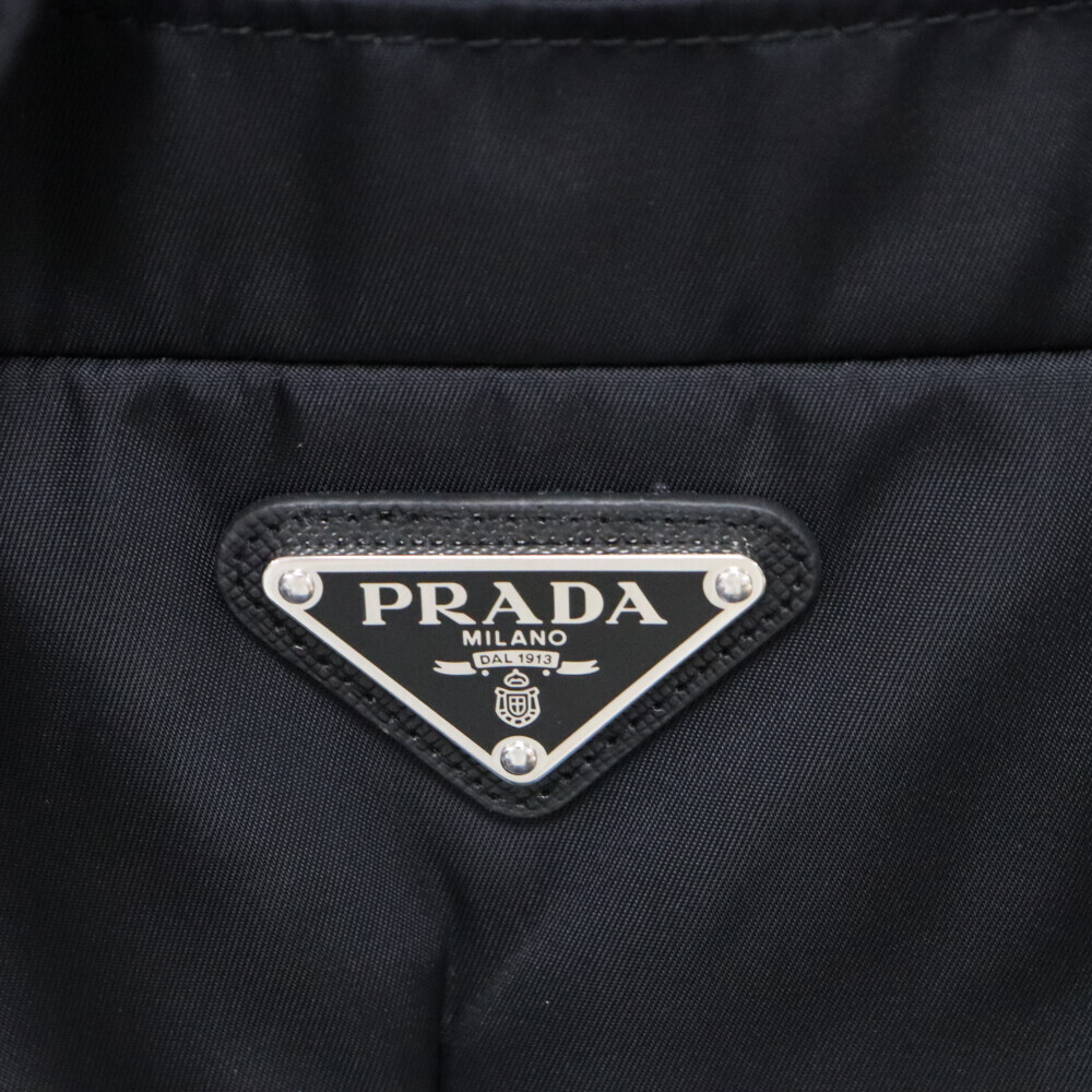 PRADA Prada Re-Nylon треугольник plate нейлон tailored jacket SD099 S202 черный 