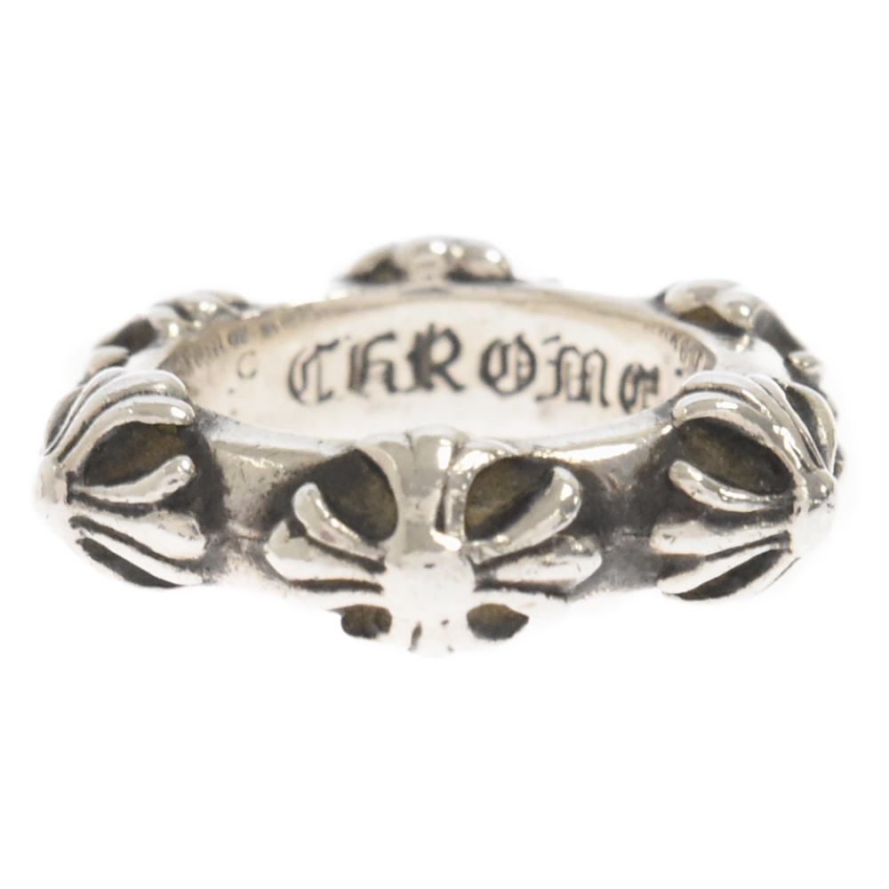 CHROME HEARTS クロムハーツ CRS BAND RING クロスバンドリング シルバー アクセサリー 4号_画像1