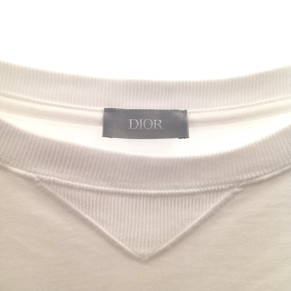 DIOR Dior 22AW× тигр vi s* Scott kaktas Jack Dior длинный рукав футболка с длинным рукавом белый 
