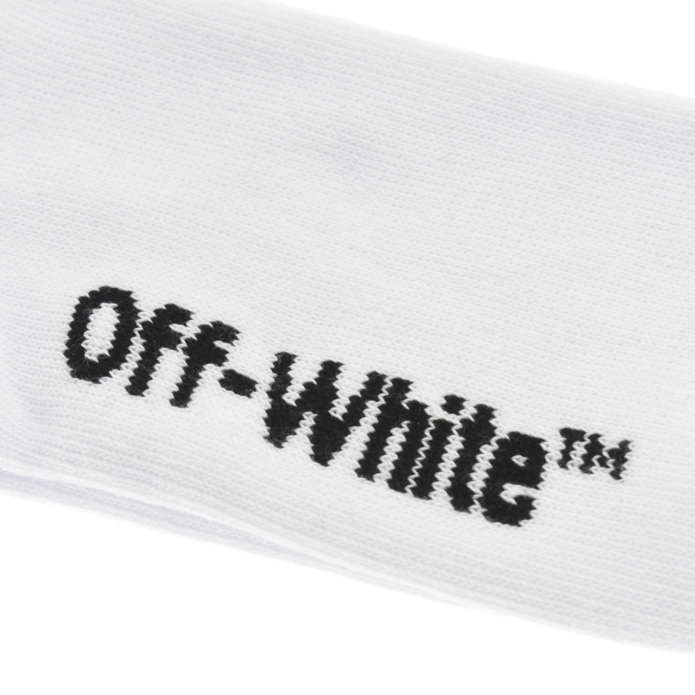 OFF-WHITE オフホワイト ARROW MID LENGTH SOCKS - WHITE/BLACK アロウ ミッド レングス ソックス 靴下 ホワイト/ブラック_画像4