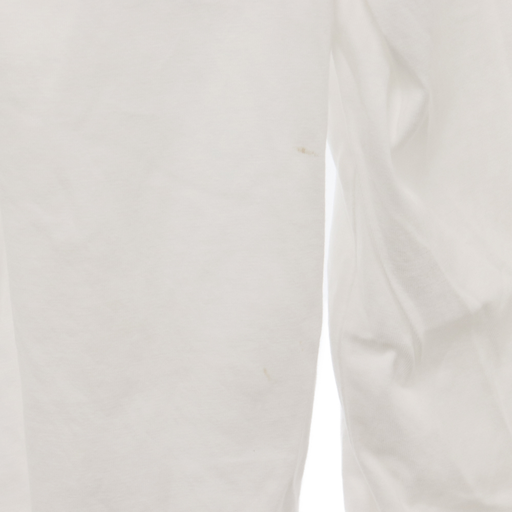 DIESEL ディーゼル T-JUST-LS-A30 立体ロゴ バックプリント クルーネック長袖Tシャツカットソー ホワイト_画像4