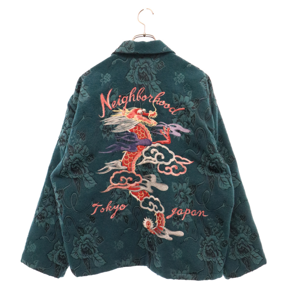 NEIGHBORHOOD ネイバーフッド 23AW JQ SOUVENIR JACKET 232UTNH-JKM04 スーベニアジャケット フローラル総柄 ジャケット グリーン_画像1