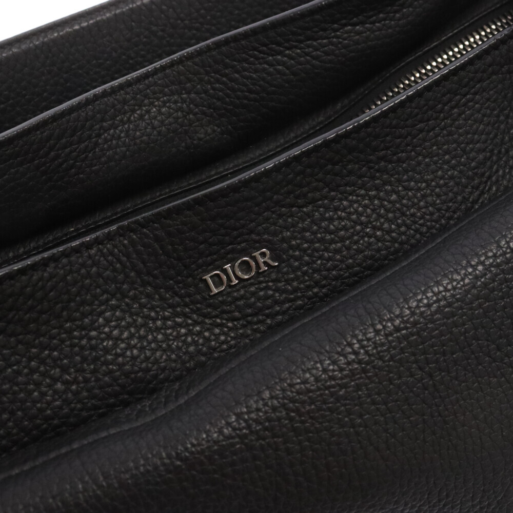 DIOR ディオール グレインドカーフスキン ソフトレザー サドルショルダーバッグ ブラック 1ADHO023ULC_画像4