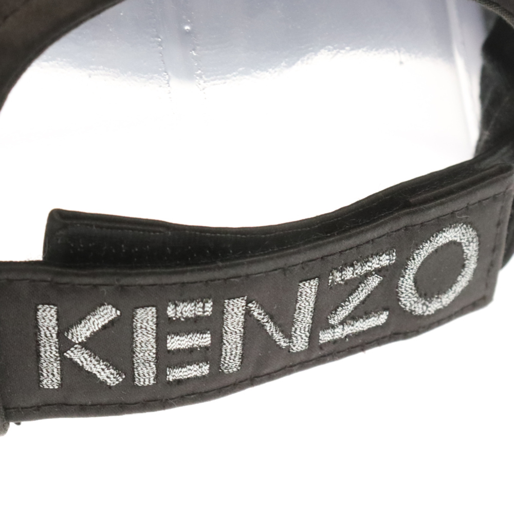 KENZO ケンゾー タイガーロゴ刺繍 6パネル キャップ 帽子 ブラック_画像5