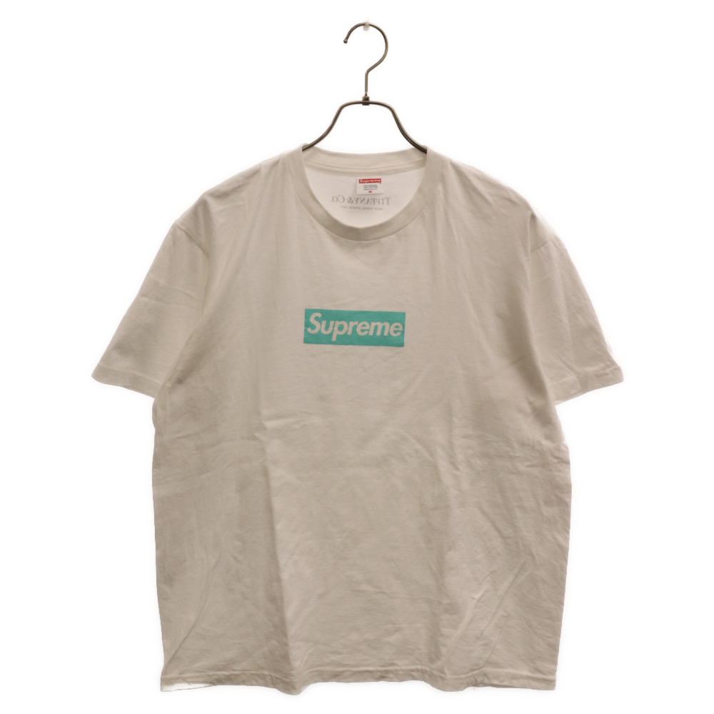 SUPREME シュプリーム 21AW×TIFFANY&Co Box Logo Tee ティファニーボックスロゴTシャツ カットソー ホワイト_画像1