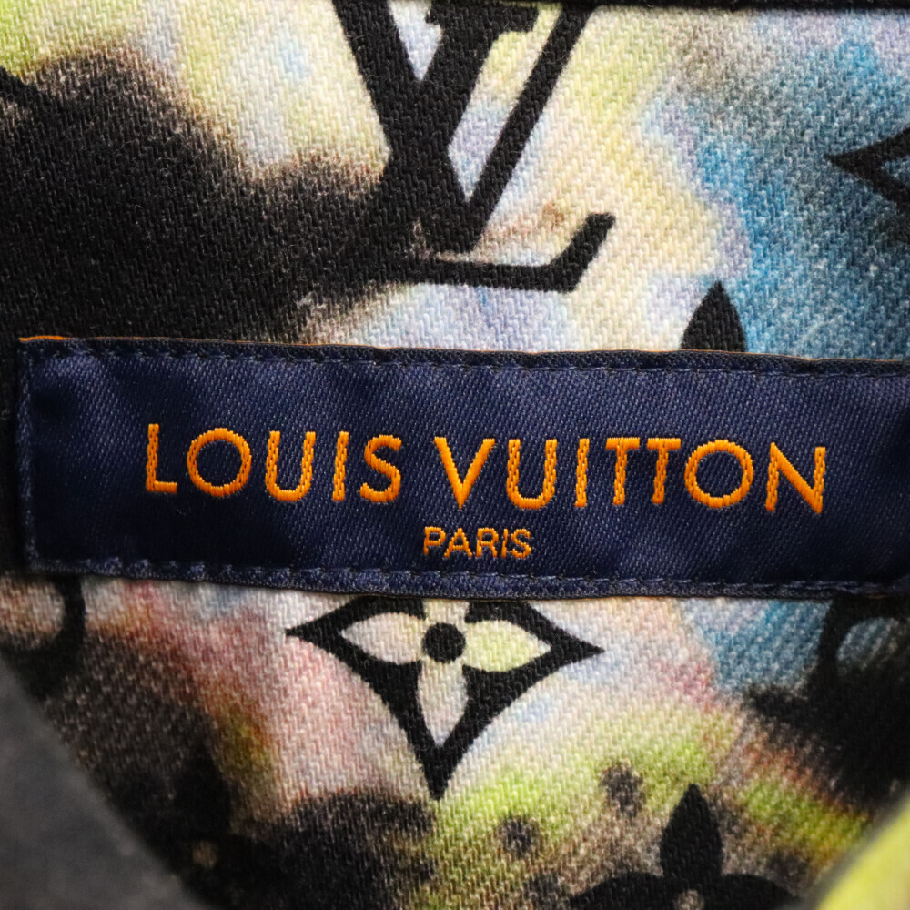 LOUIS VUITTON Louis Vuitton 21AW printed monogram Thai large Denim shirt total pattern jacket black RM2129 H98 HLA10W