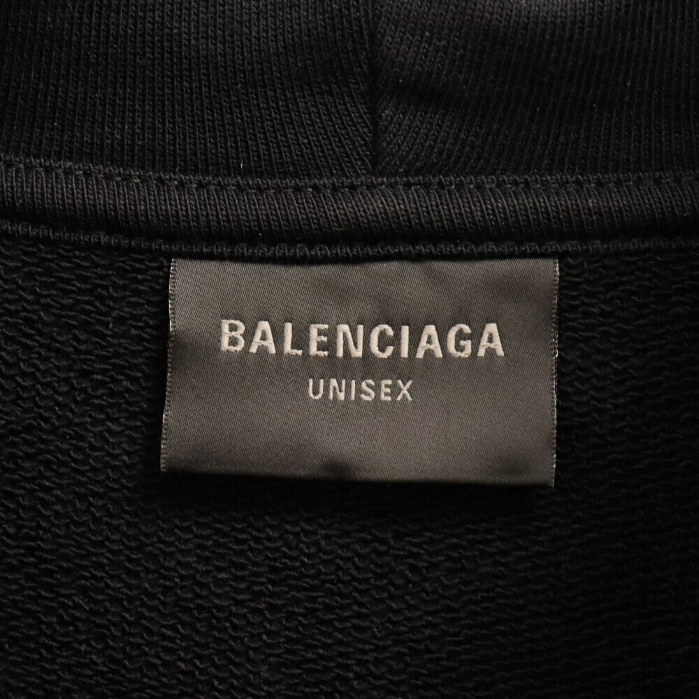 BALENCIAGA バレンシアガ SOCCER AOYAMA ZIPUP HOODIE サッカーシリーズ 青山ロゴ刺繍ジップアップフーディー パーカー ブラック 744457_画像5