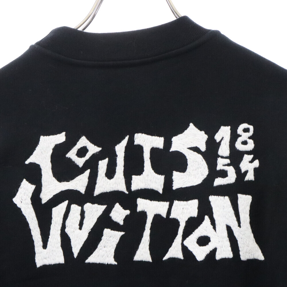 LOUIS VUITTON Louis Vuitton 23SS LV комиксы ouru patch вырез лодочкой тренировочный футболка черный RM231 VW3 HOY79W