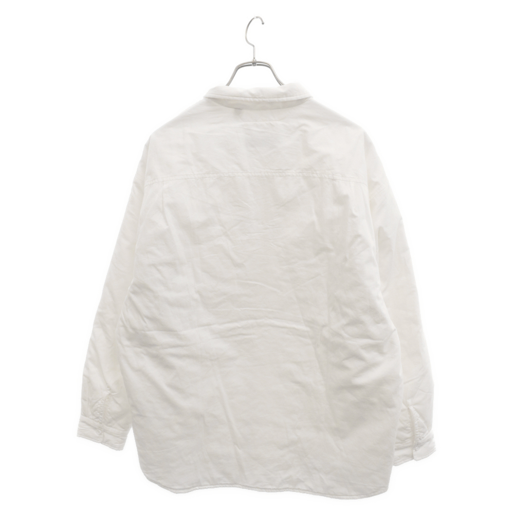 SUPREME シュプリーム 24SS×MM6 Maison Margiela Padded Shirt×メゾンマルジェラ ロゴ刺繍 長袖パッドシャツ ホワイト_画像2