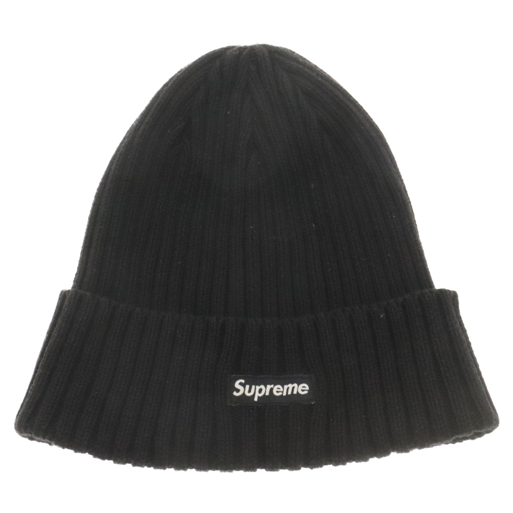 SUPREME シュプリーム 19SS Overdyed Beanie スモールボックスロゴ ニット帽 ビーニー ブラック_画像1