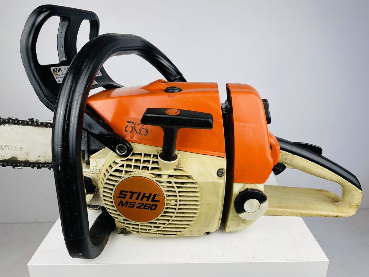 【No746】スチール STIHL MS260-1 エンジンチェーンソー エンジン始動確認 簡易動作確認済み の画像2