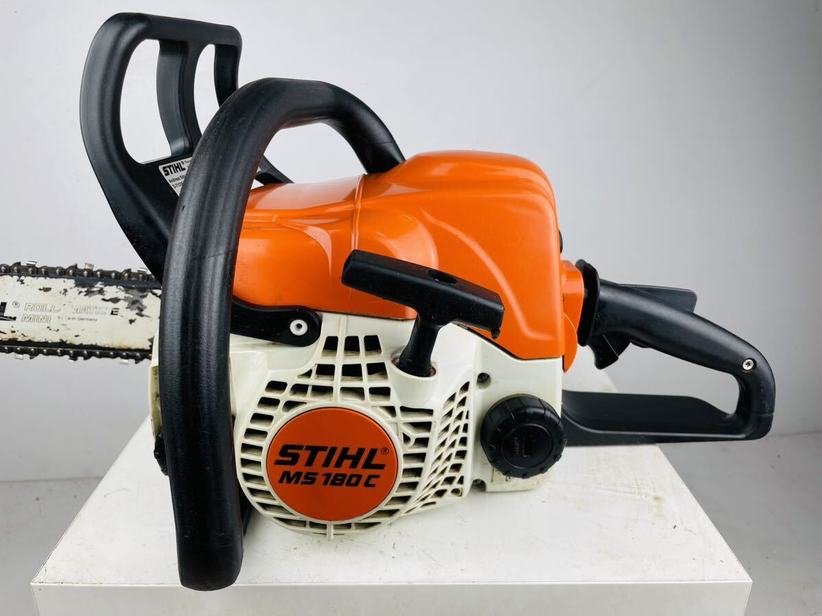 【No762】スチール STIHL MS180C-BE エンジンチェーンソー エンジン始動確認 簡易動作確認済み ※欠品あり_画像2