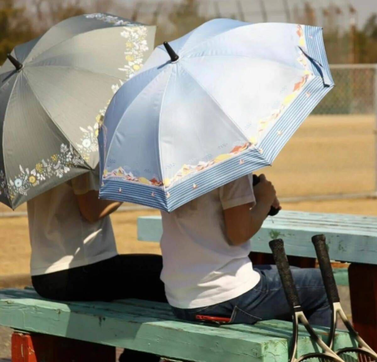 扇風機付き 日傘 ファンファン パラソル シーサイド 50cm UVカット 99.9%_画像5